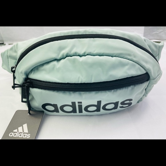 Adidas Core Waist Pack Sport Pouch bag Green/Black - Picture 2 of 10